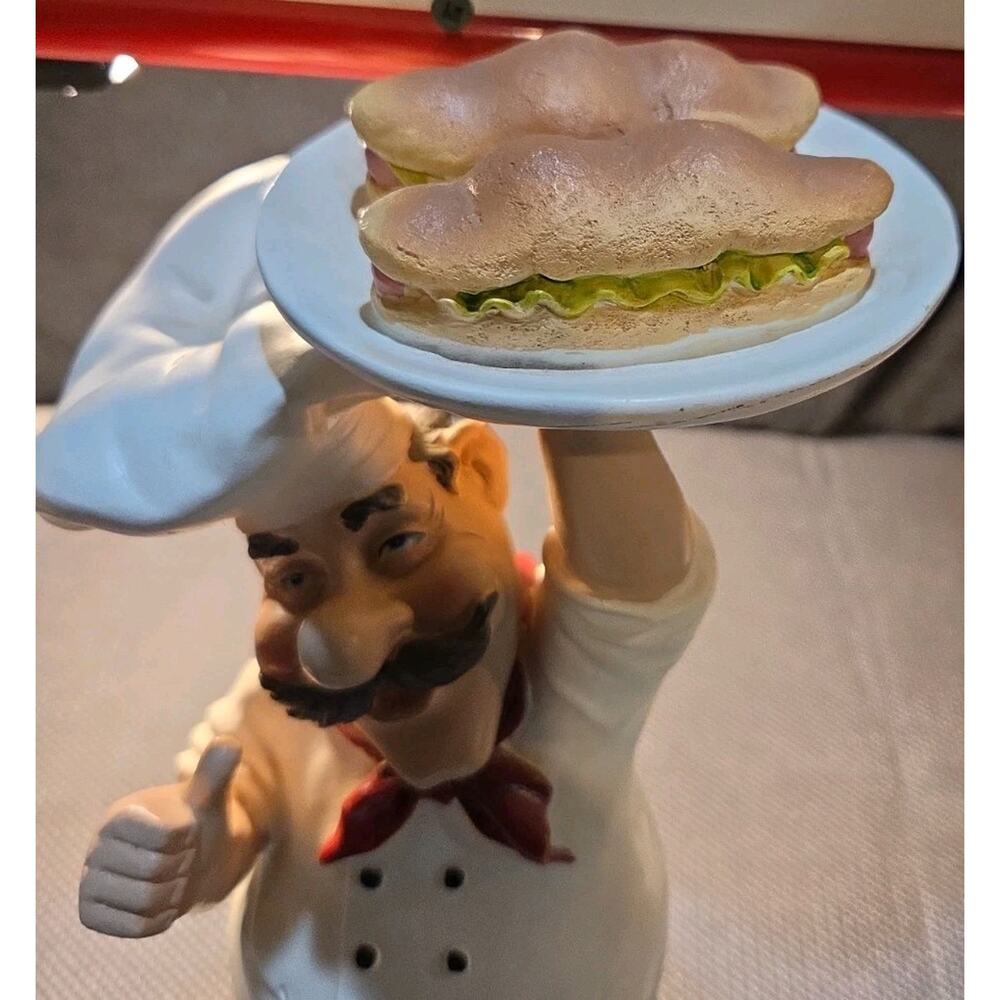 Chef Figurine Resin 13 Inches Tall Cute - Picture 2 of 7